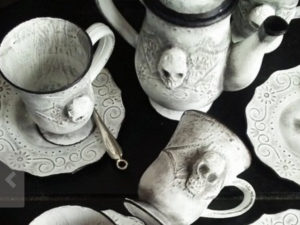 Skull tea cups