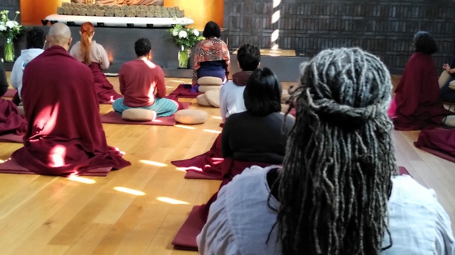 people of colour meditating